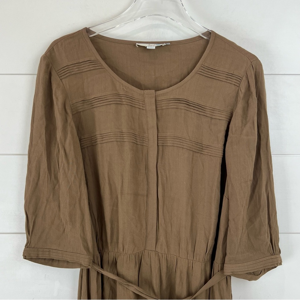 Boden Brown Tie-Waist Midi Dress - Picture 2 of 8